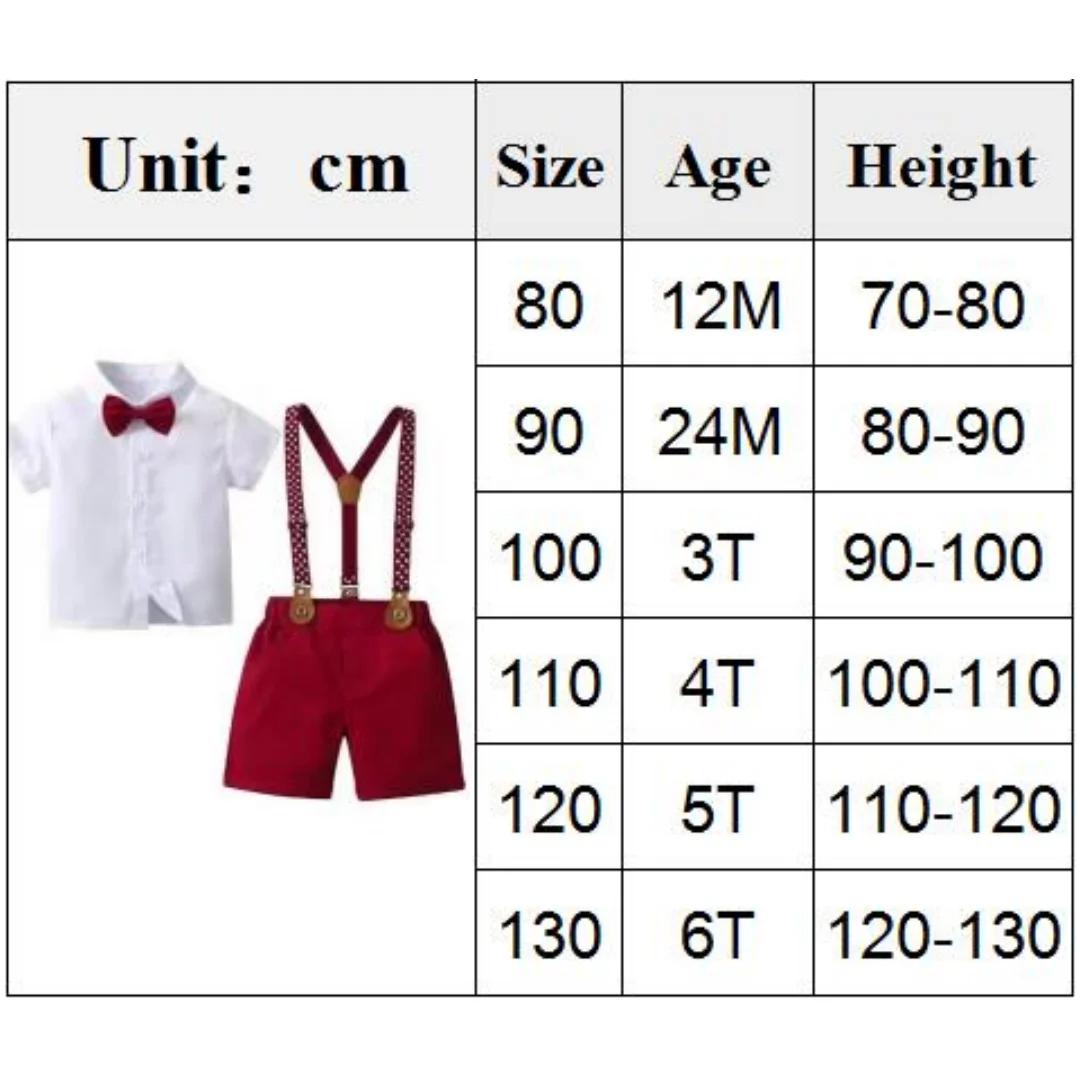Vêtements d'été de mariage pour garçons de 1 2 3 4 5 6 ans, ensemble à bretelles imprimé étoiles, T-