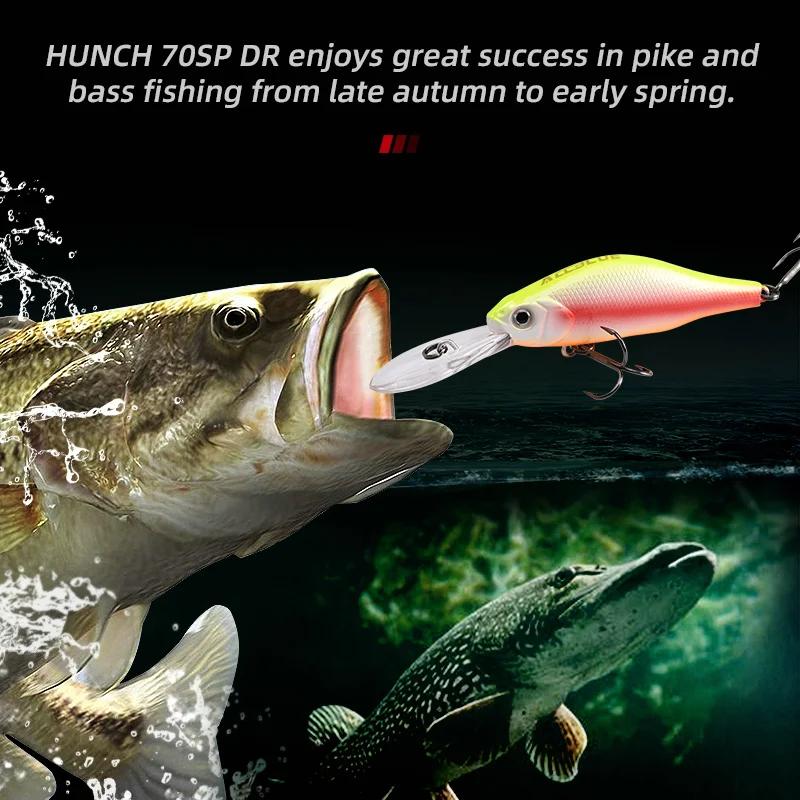 ALLBLUE – leurre de pêche professionnel HUNCH 70SP DR, avec Wobbler en suspension, profondeur de 1.5