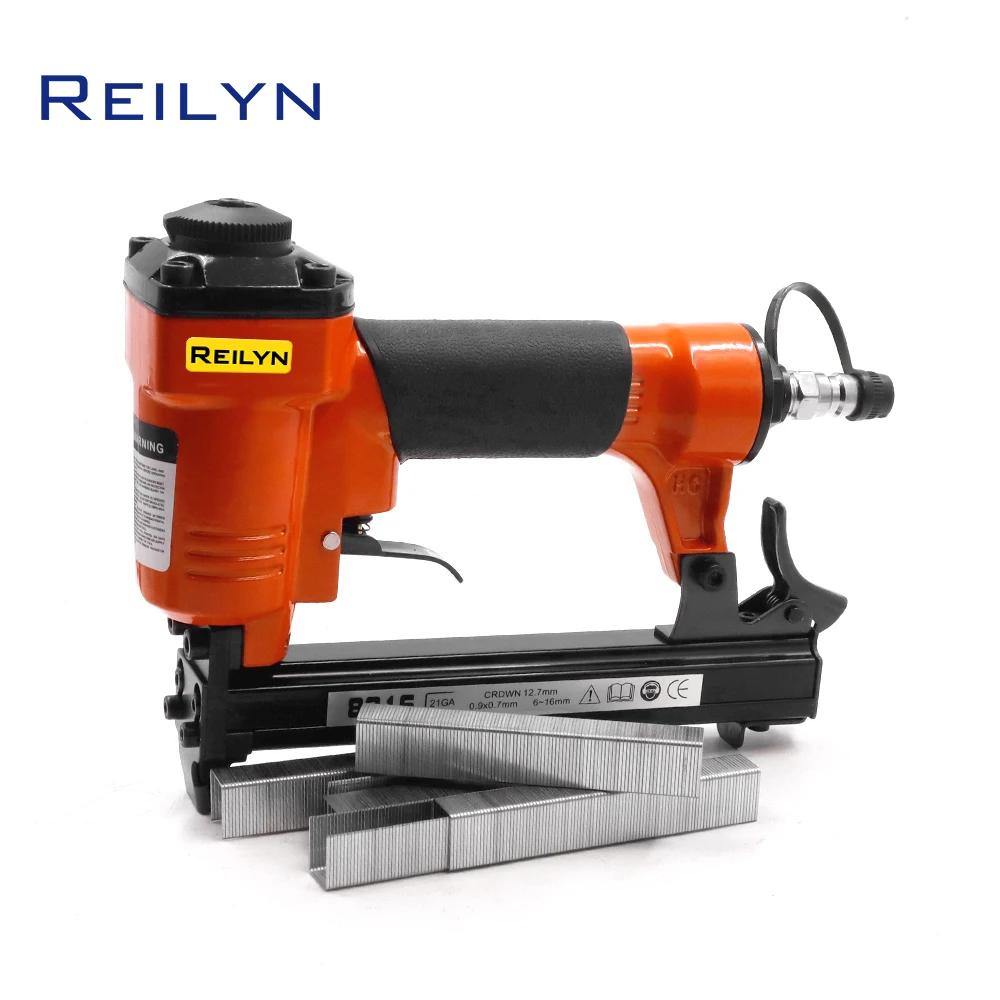 Agrafeuse pneumatique Reilyn 21GA 8016 pour tapisserie, pistolet agrafeur pneumatique compact pour c
