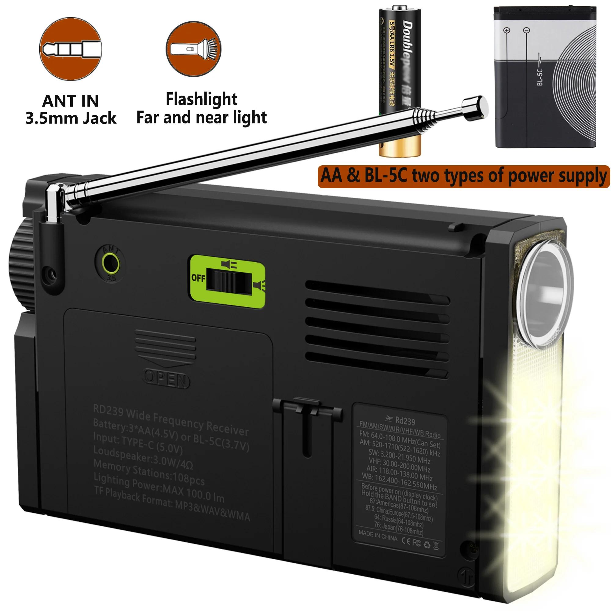 COMPANY-Radio amateur à ondes courtes, FM SW MW, VHF, Air WB, toutes bandes mondiales, Bluetooth, le