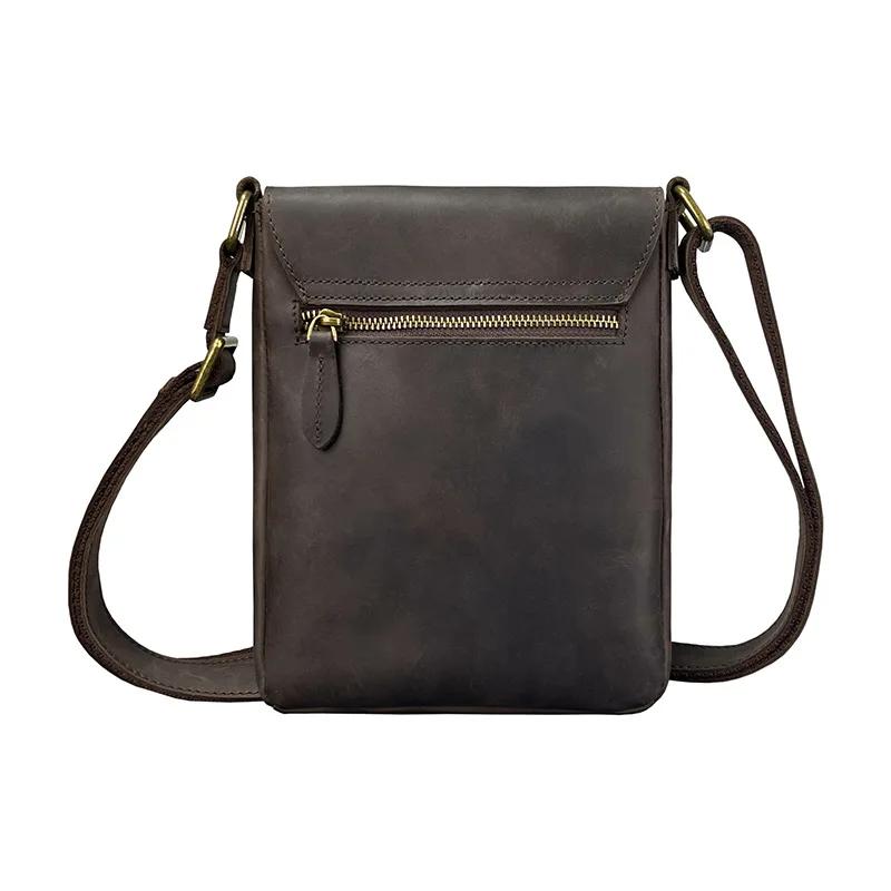 Sac à Bandoulière en Cuir de Vache pour Homme, Petit et Simple, Décontracté, Nouvelle Collection