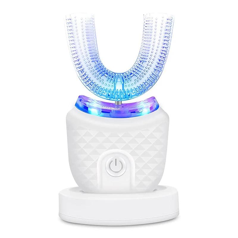 Brosse à dents électrique en forme de U portable, brosse à dents électrique automatique en forme de