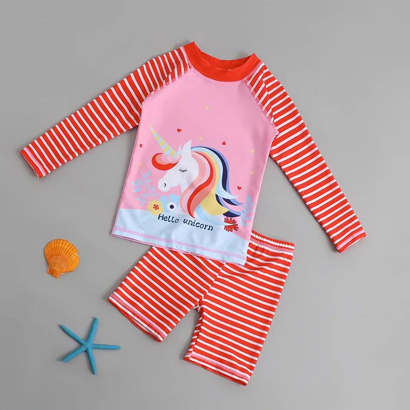 Maillot de bain été enfant deux pièces garçon - Protection solaire, manches longues, natation sécurité