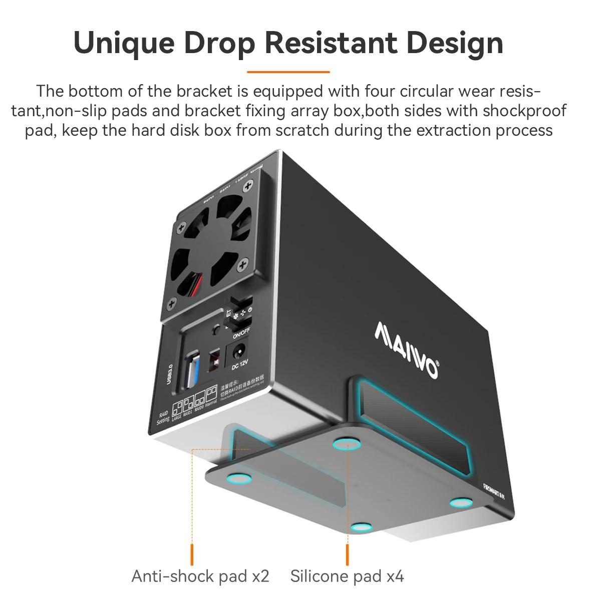 MAIWO-Station d'accueil pour disque dur SATA vers USB 3.0, 2 baies, pour boîtier de 3.5 pouces avec