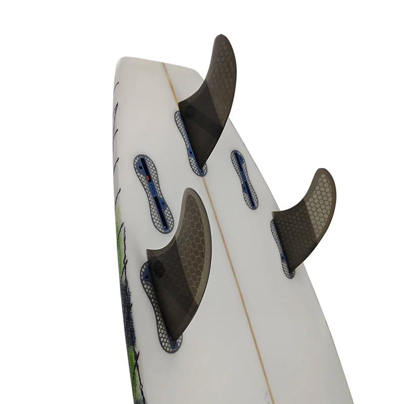 Ailerons de planche de surf M Tri Fins UPSURF FCS 2, taille G5, lot de 3, en fibre de verre nid d'ab