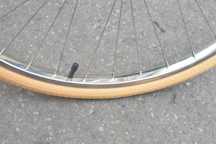 Jante de vélo de route en acier inoxydable 26 pouces, accessoires de roue de vélo Vintage 1-3/8 36 t