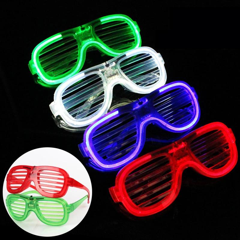 Lunettes de soleil néon phosphorescentes pour fête d'anniversaire et de mariage, lumière LED, faveur