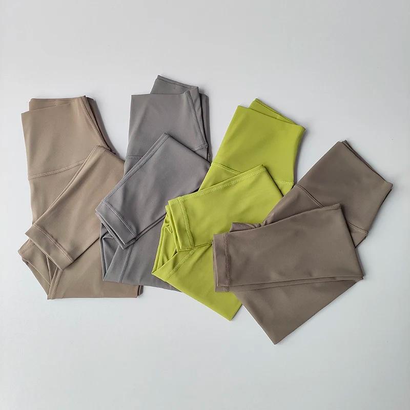 Leggings de fitness à sensation nue pour femmes, pantalons de yoga d'entraînement doux, collants de