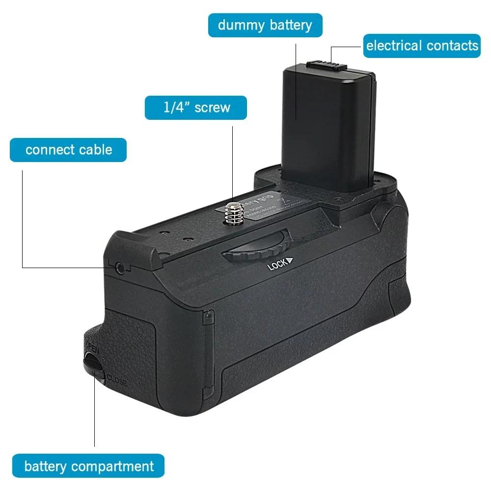 BG-A6000 Vertical Batterie Grip support pour Sony A6300 A6000 A6400 A6100 Caméra travailler avec NP-