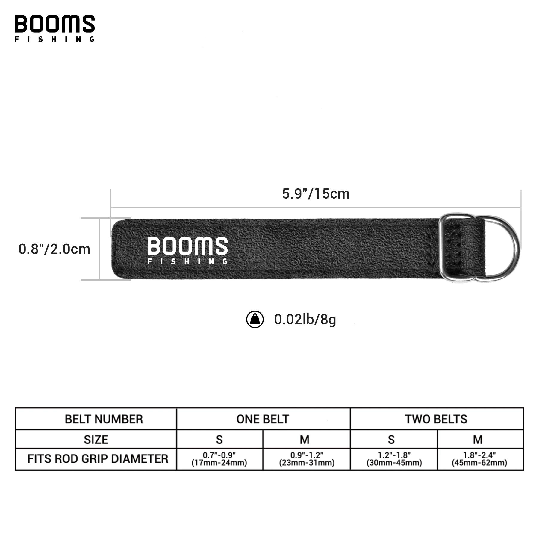 Booms Fishing T01 2M lanières enroulées mousqueton avec sangles de canne pour canne à pêche et filet