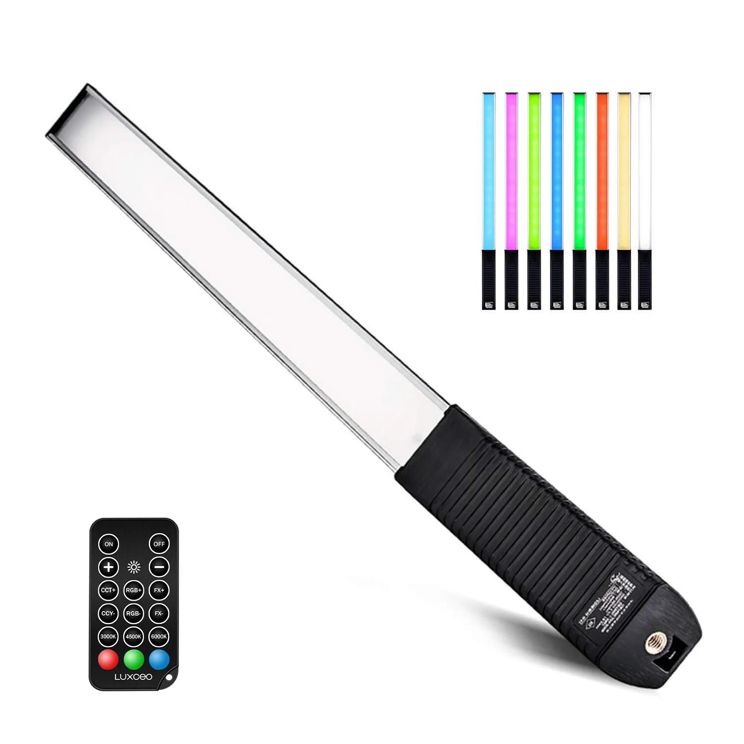 LUXCEO Q508A 10W RGB CCT Lampe Vidéo, 36 Couleurs 2600mAh Lampe LED Rechargeable pour Photographie S