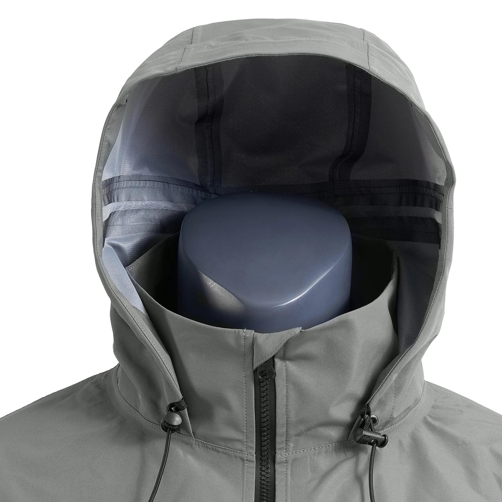 Veste imperméable à capuche pour hommes, pêche à la mouche, randonnée, 3 couches, vêtements coupe-ve