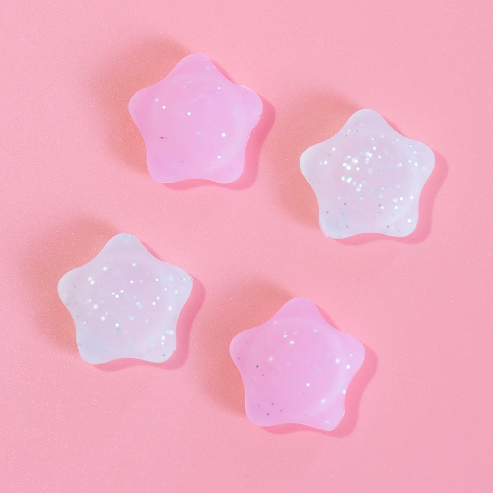 Stars Ghost – Joystick Transparent à paillettes, capuchon de poignée en Silicone pour Nintendo Switc