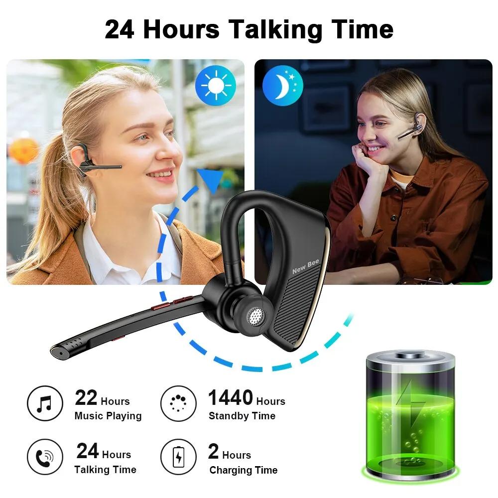 Casque Bluetooth sans fil avec touristes, écouteur mains libres, casque M50, CVC 8.0, temps de conve