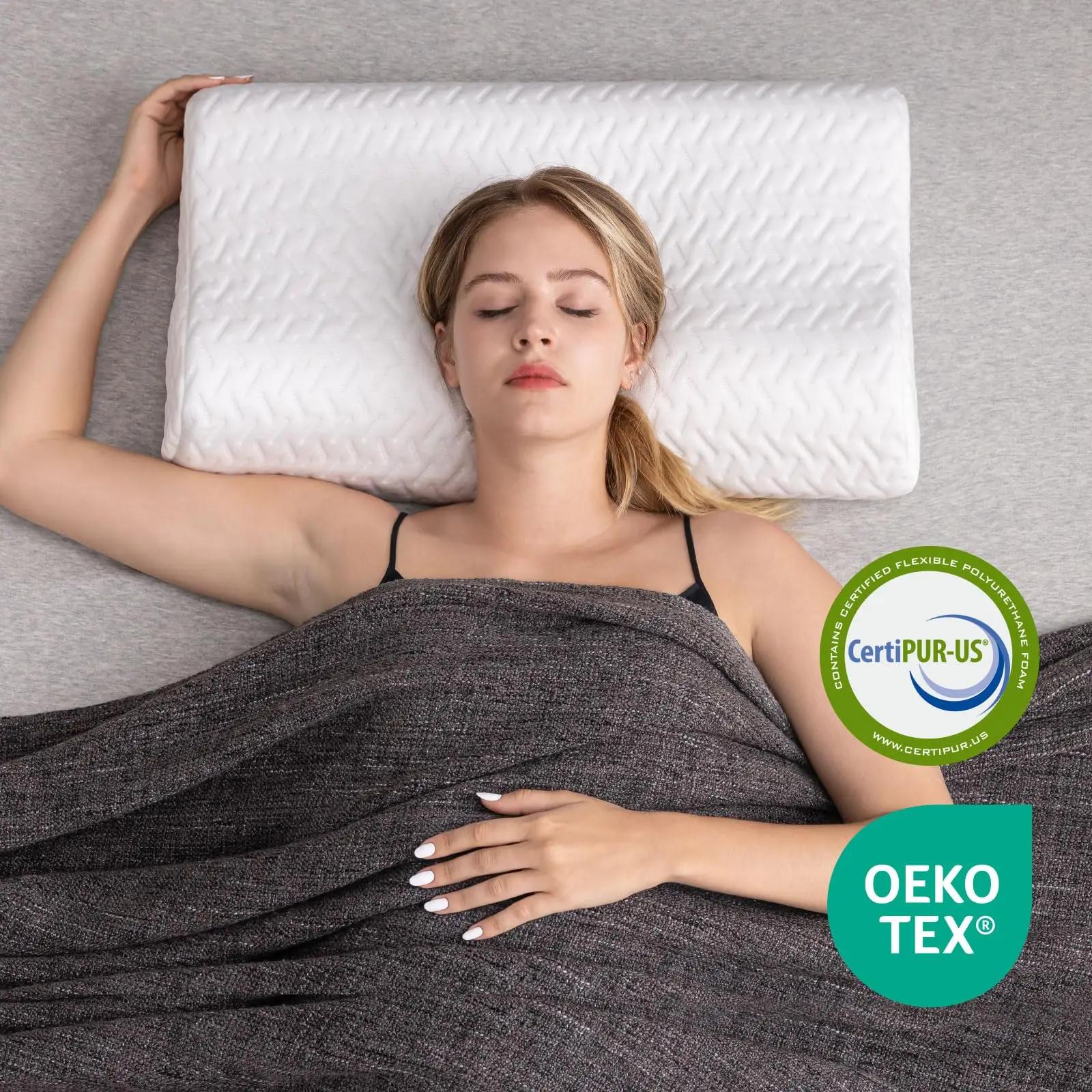 Hcore-Oreiller en mousse à mémoire de forme Ergonom, 1 pièce, pour le cou, les instituts oto, contou