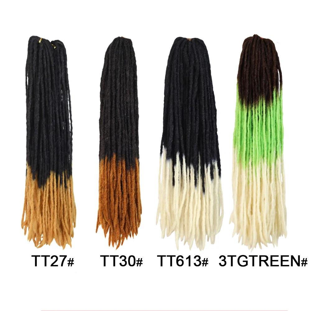 20 pouces doux Dreadlocks droite Crochet cheveux tresses Extensions de cheveux synthétiques Kanekalo