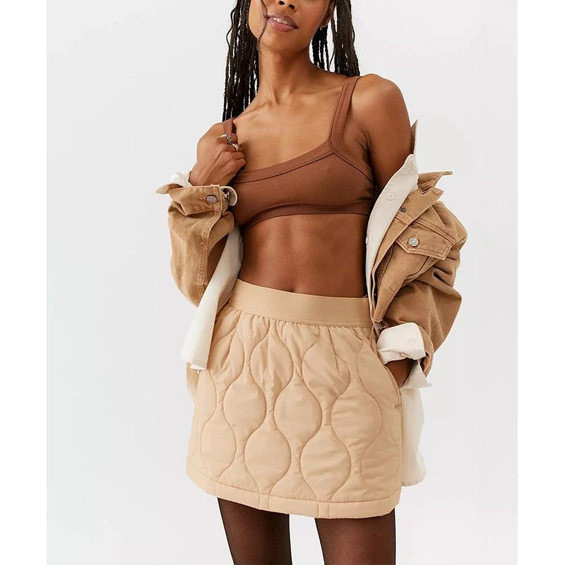 Haut tubulaire en coton tricoté pour femmes, extensible, côtelé, sans manches, Streetwear, Slim, bla