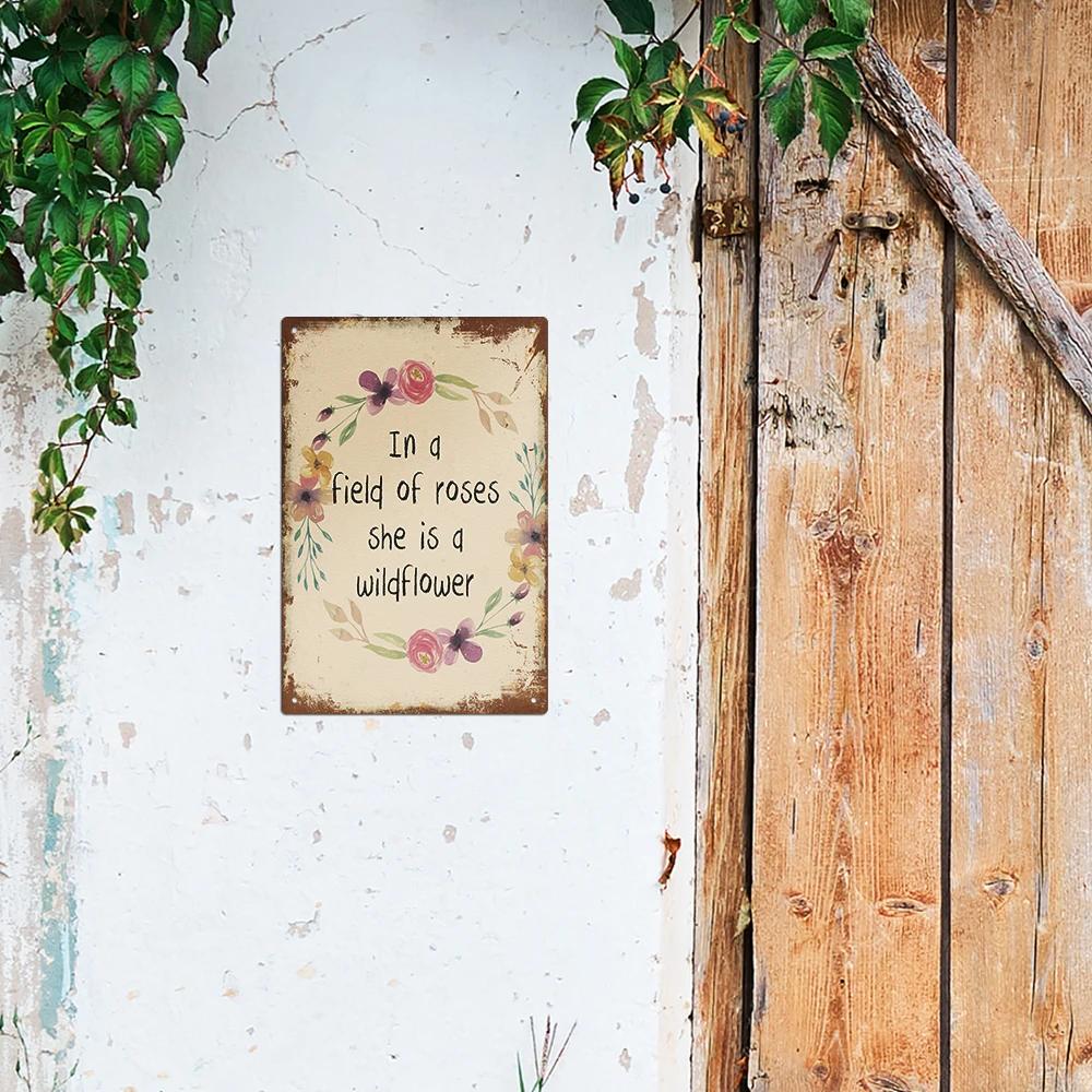 Putuo Decor-Citations positives vintage en métal 18/Sign, décor d'art mural pour la maison, le burea