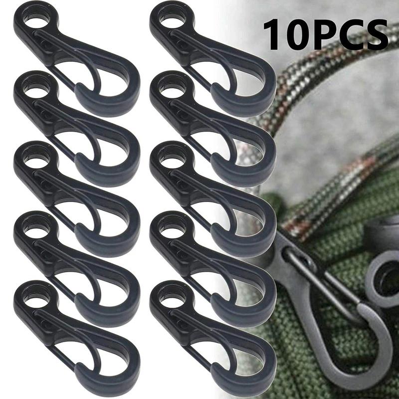 10 pièces/lot Mini mousqueton paracorde équipement tactique crochets porte-clés Camping EDC survie e