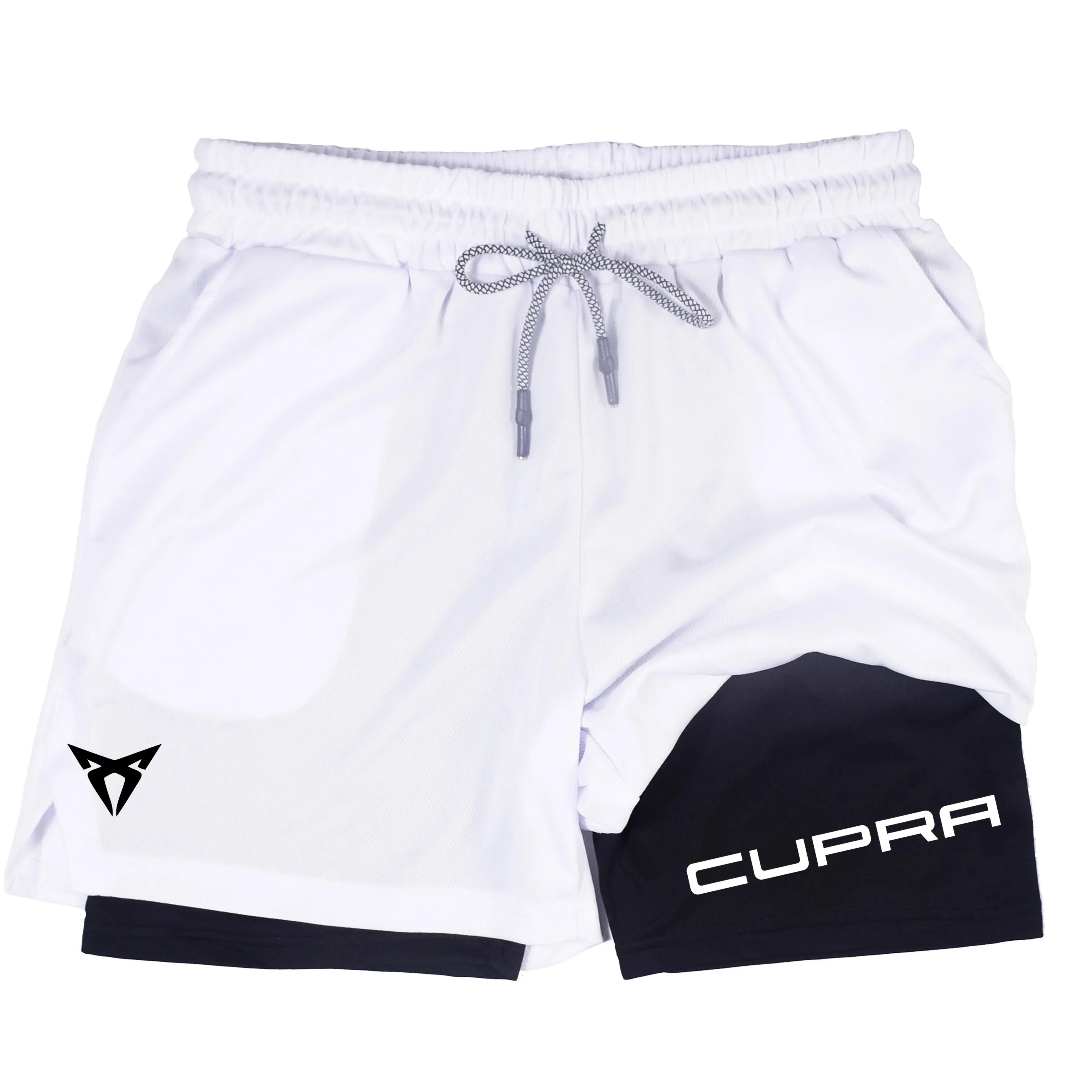 Short de sport deux en un pour hommes, respirant, décontracté, séchage rapide, Double couche, vêteme