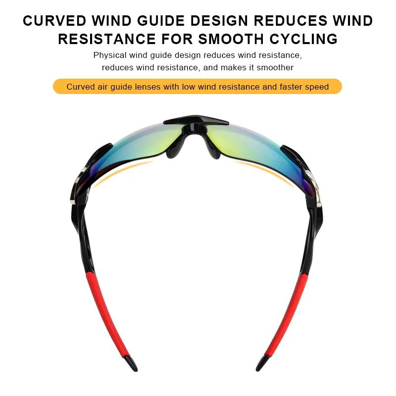 RIDERACE Sport Hommes Lunettes De Soleil Route Vélo Lunettes De Montagne Cyclisme Équitation Protect