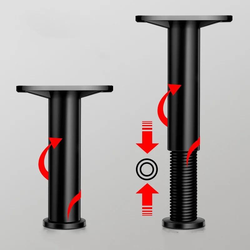 Pied de support de faisceau de lit réglable télescopique, pied de meubles en plastique renforcé, jam