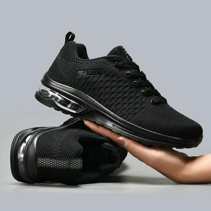 Chaussures de course légères à lacets pour hommes, baskets de sport de plein air décontractées en ma
