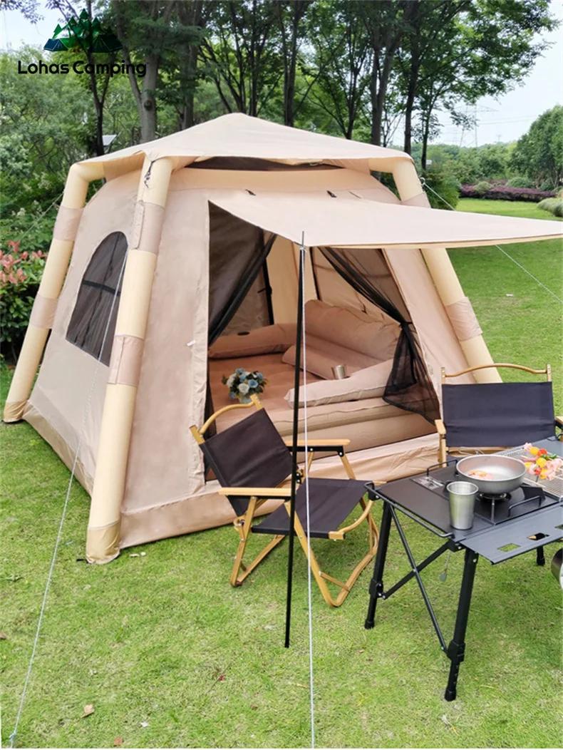 Lohascamping grande tente d'air de Camping pour 4-5 personnes abri d'air tente dôme randonnée famili