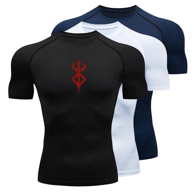 Haut sport été homme séchage rapide - Chemise compression manches courtes - Fitness course à pied