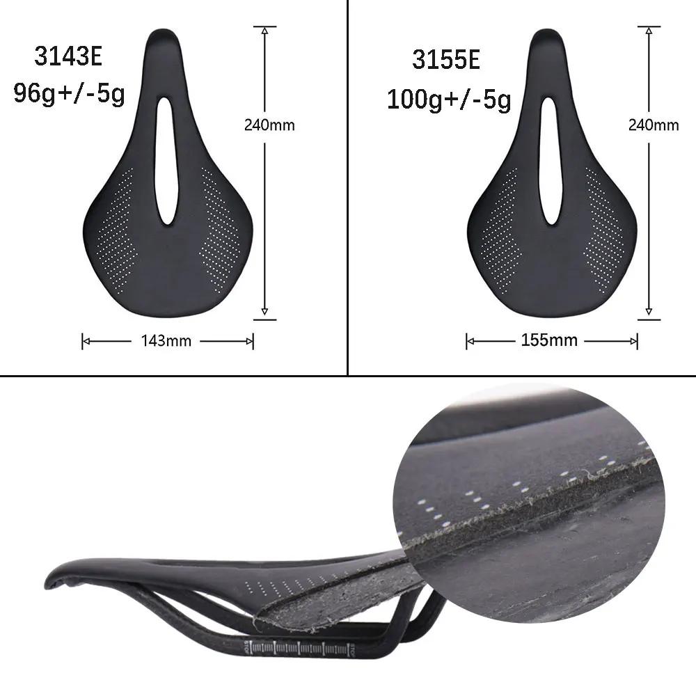 ELITA ONE selle en carbone Super légère 240x143/155mm 96g vtt vélo de route coussin en cuir siège de