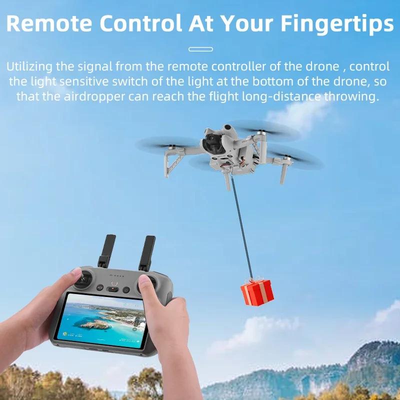 BRDRC-Système Airdrop pour DJI Mini 4 Pro, appât à lancer/cadeau/nourriture, compte-gouttes de contr