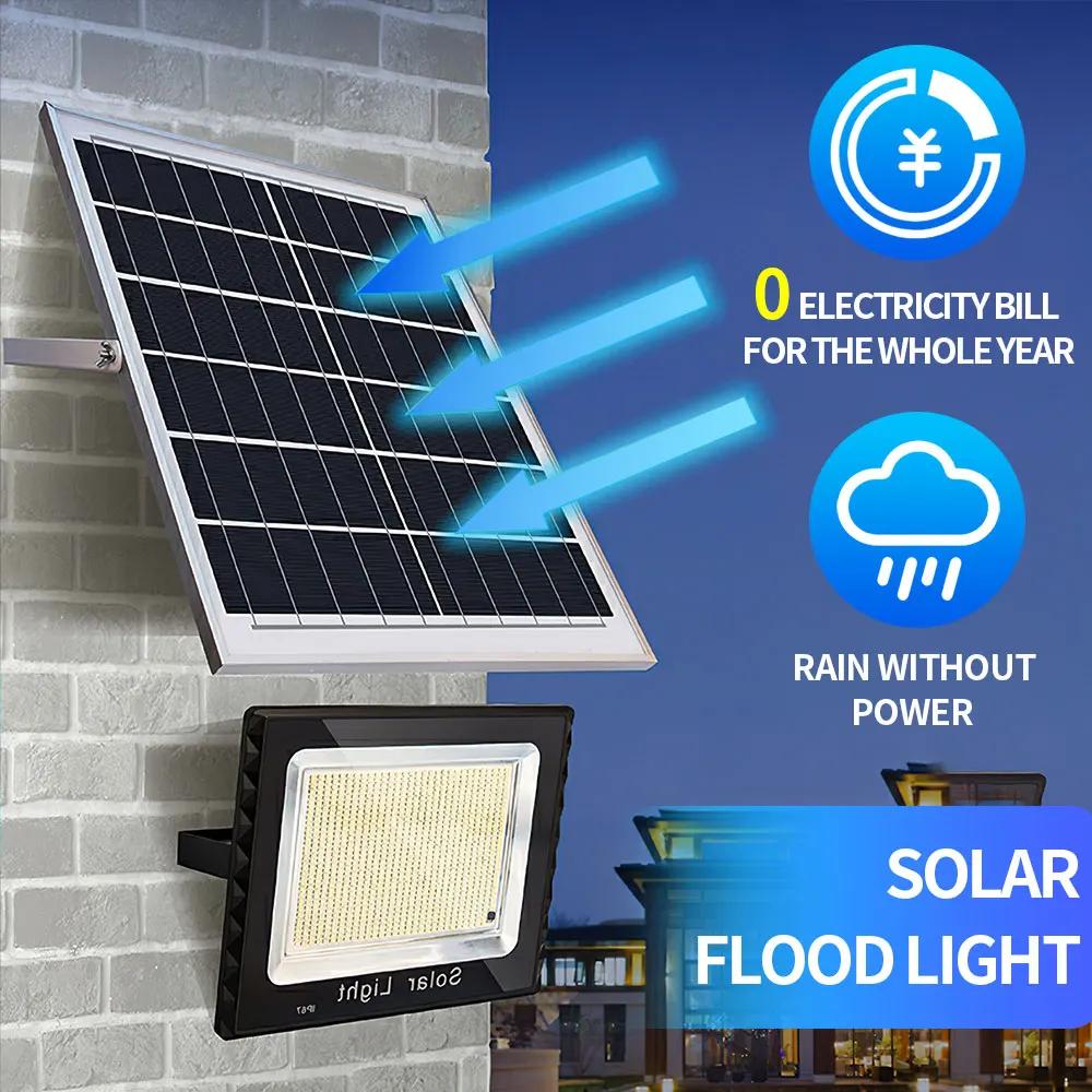 Applique Murale Solaire LED Imperméable avec Télécommande et Détecteur de Mouvement, Spot de Sécurit