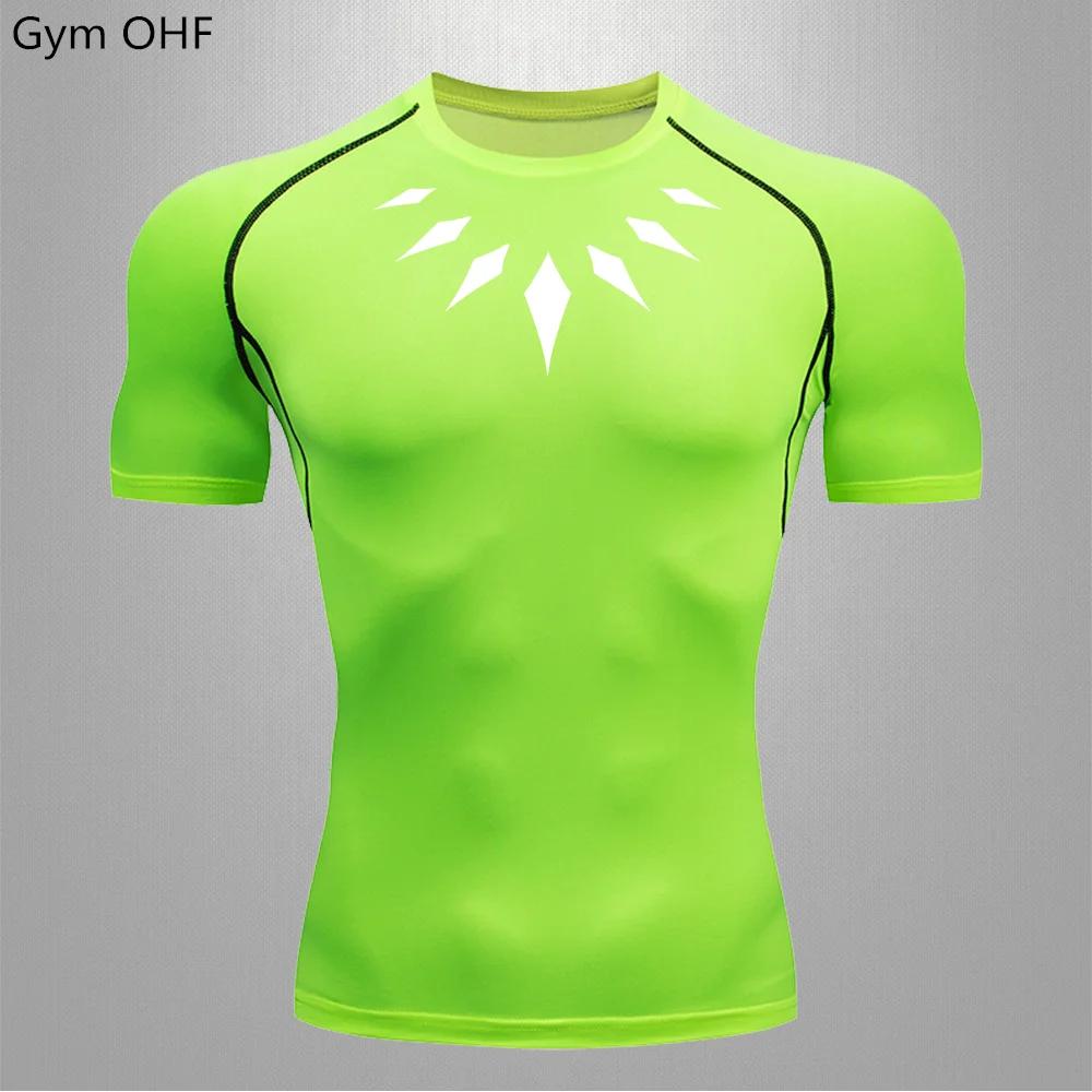 T-shirt de compression imprimé anime pour homme, idéal pour le fitness, le Jujitsu, l'entraînement,