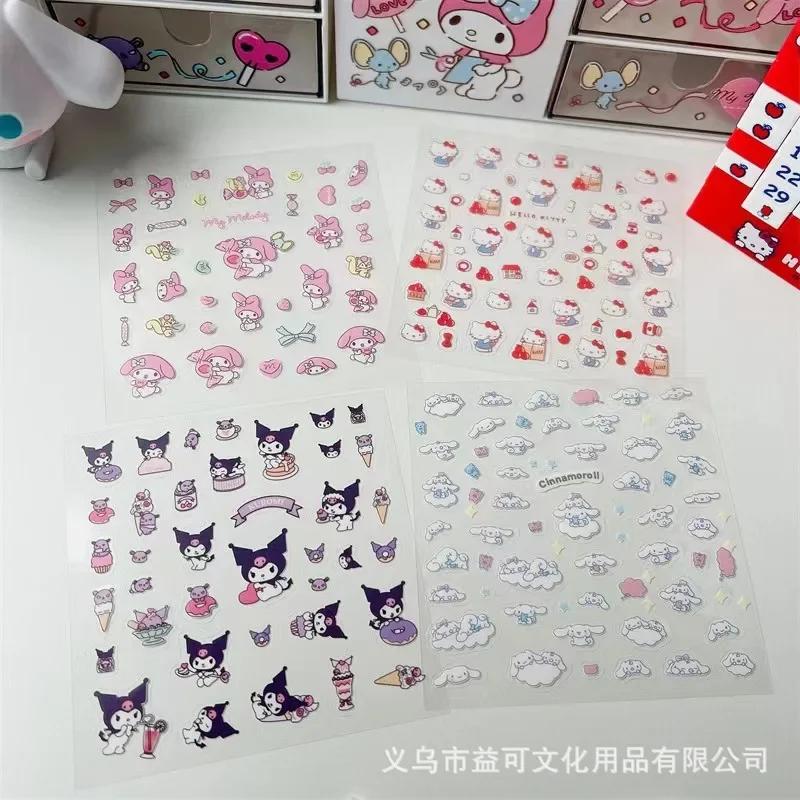 4 pièces mignon Transparent Kulome Hello Kitty mélodie imperméable enfants autocollants
