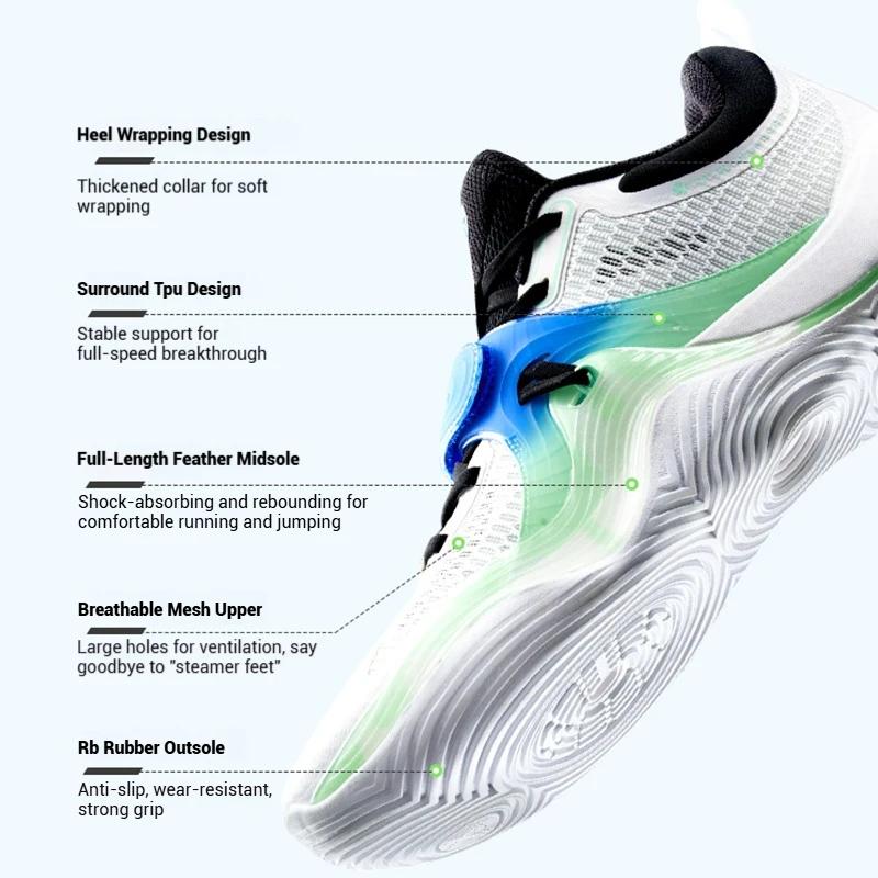 Xtep Light Attack 3 SE chaussures basket hommes 2025 léger résistant amorti baskets pratiques