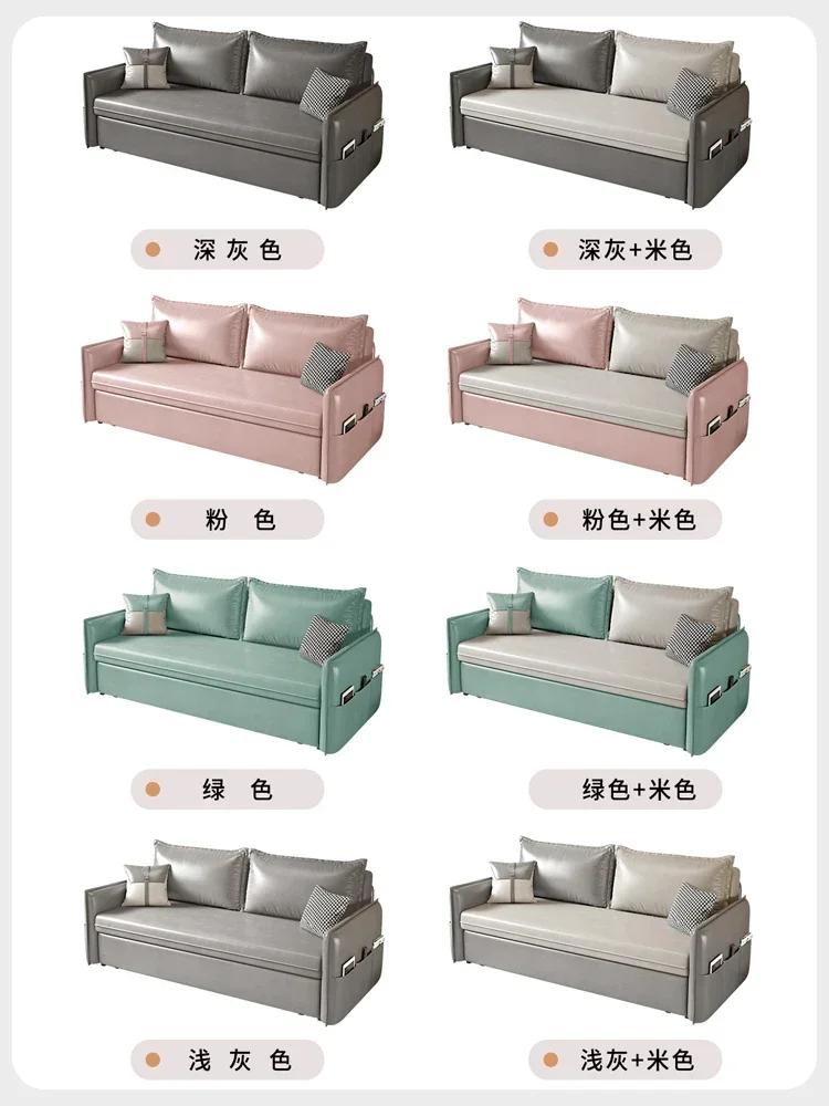 -Canapé-lit en tissu technologique, salon à double usage, chambre double multifonctionnelle, petite