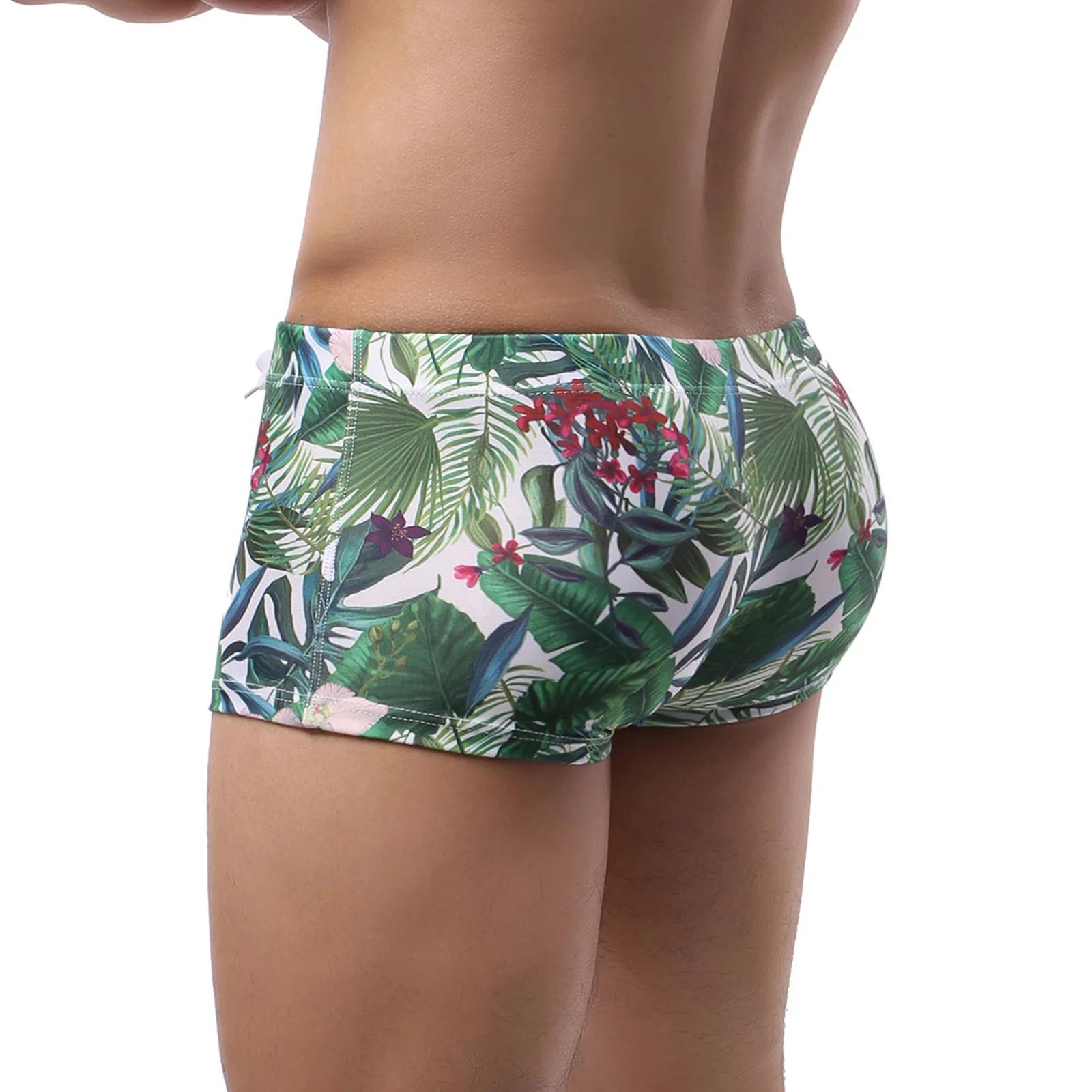 Vente chaude maillots de bain hommes boxeurs de bain taille basse maillot de bain Sexy maillots de b