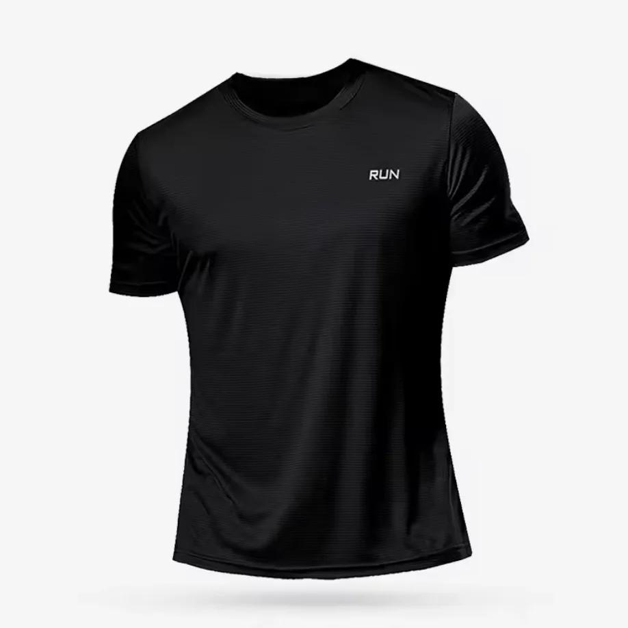 Été hommes séchage rapide course musculation chemises Sport Gym t-shirt hommes à manches courtes Fit