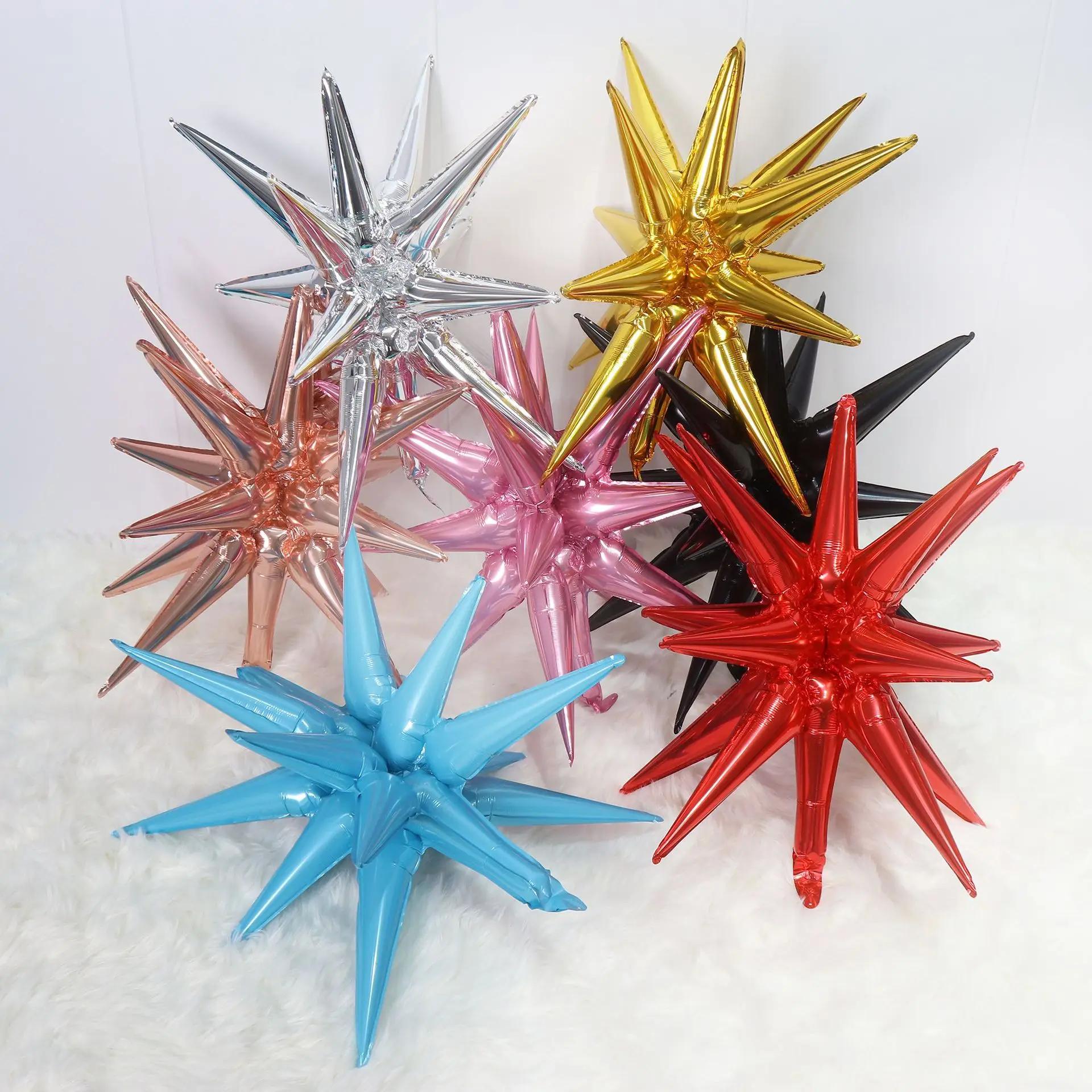 1/2/5 pièces ballons Starbust or Rose argent or Explosion étoile feuille ballon pour anniversaire no