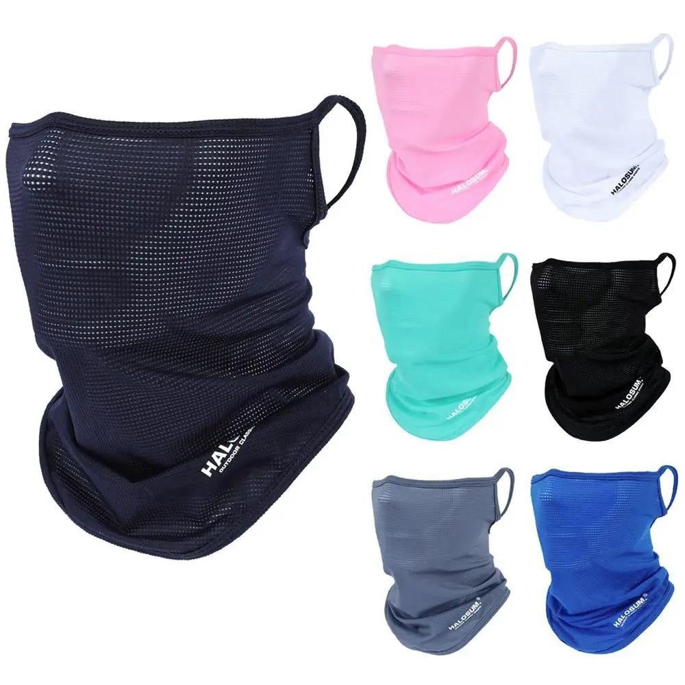 Full Face Mask Balaclava Breathable Sun UV Protection Summer Ice Silk Sun Protection Bike Mask Motor