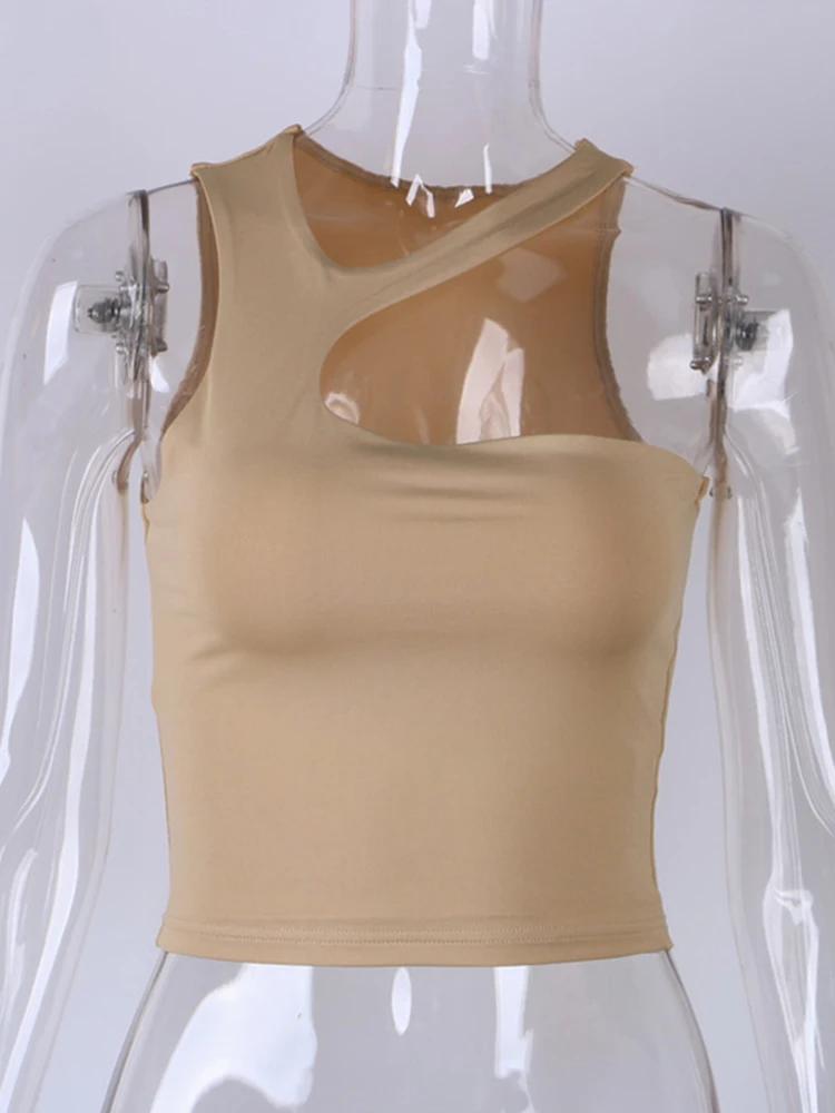 Débardeur court Sexy pour femmes, épaules dénudées, couleur unie, slim, Sport, court, débardeur irré