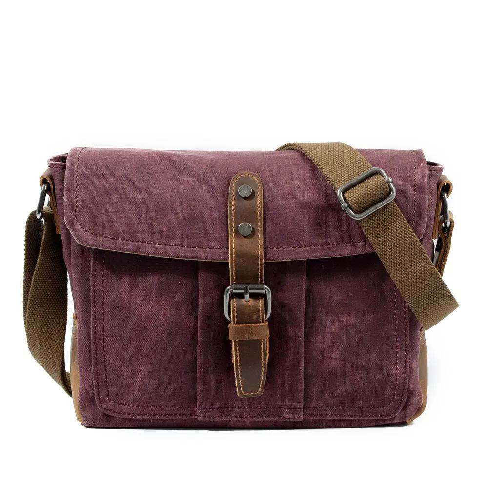 Nouveaux hommes rétro sacs de messager décontracté toile imperméable Simple sac à bandoulière Sectio