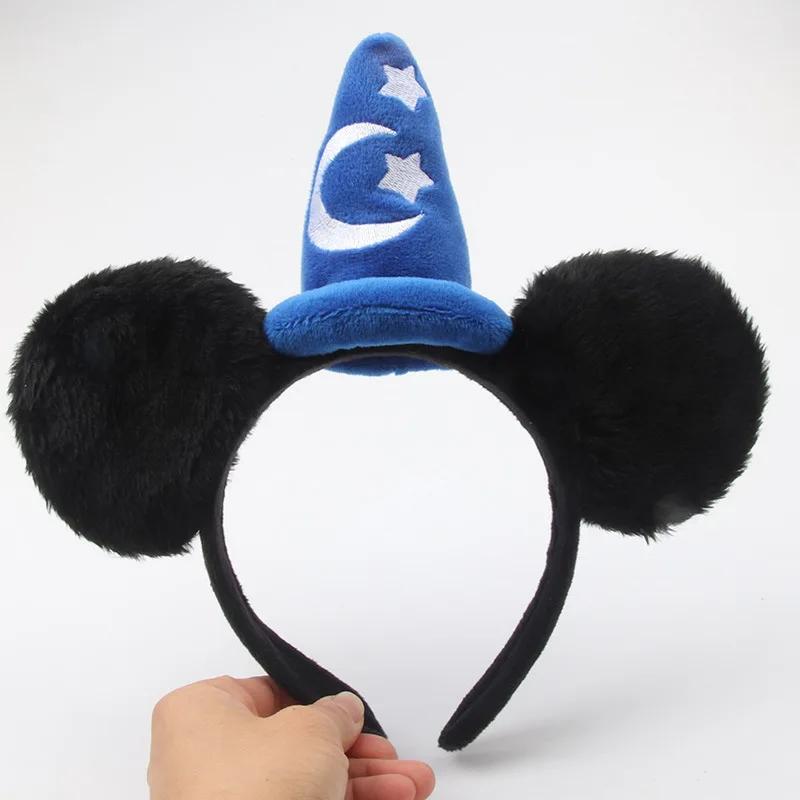 Mickey Mouse oreille Headhand dessin animé broderie chapeau magique bandeau Starmoon casquette bande