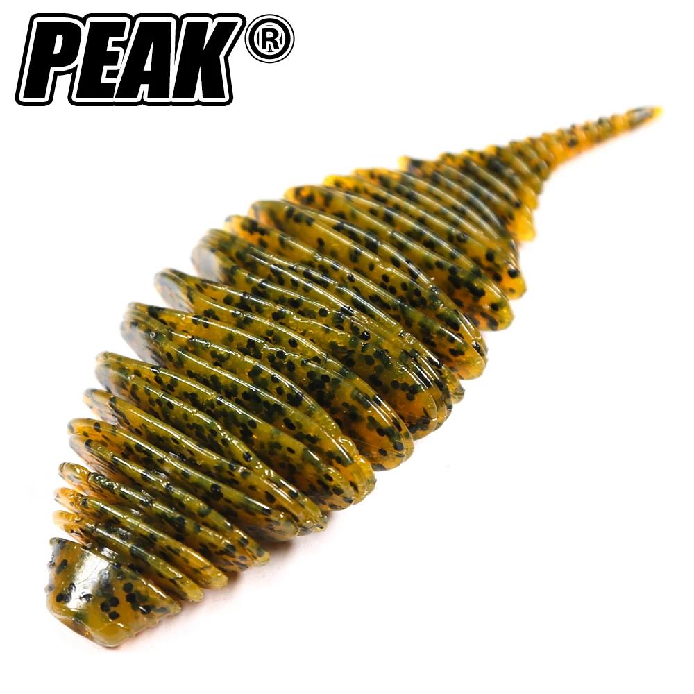 PEAK 100mm soufflet branchi ver appât appât souple leurres de pêche Pesca carpe pêche bar leurre Isc