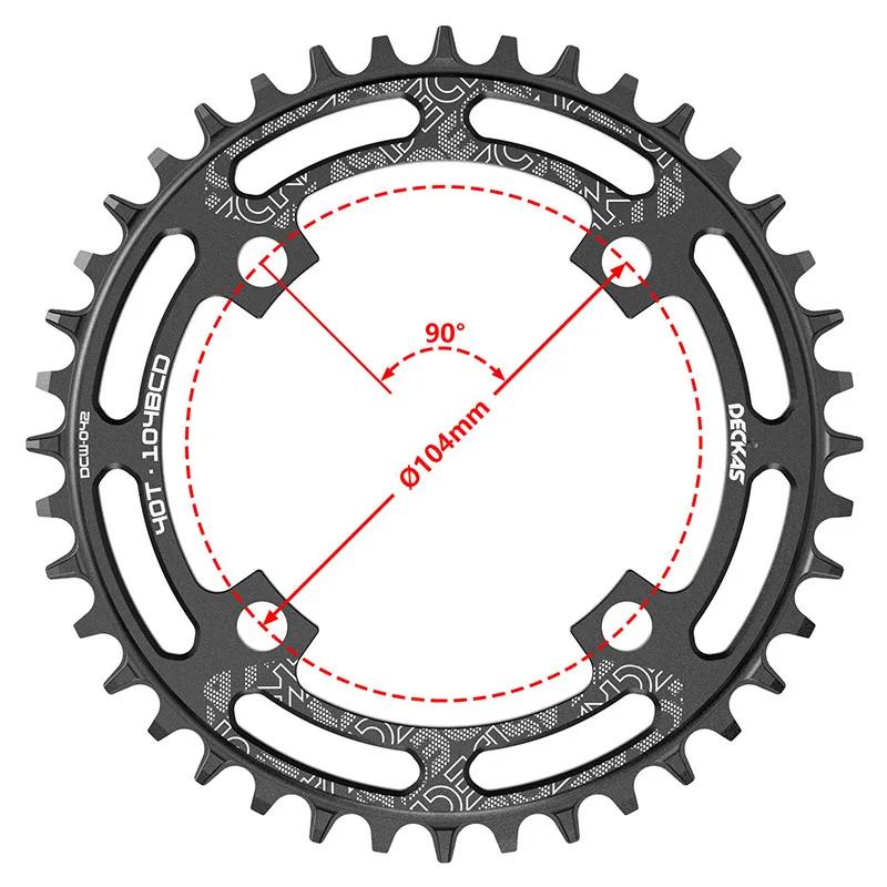 Deckas plateau de vélo rond 104BCD 32 34 36 38 40 42 44 46 48T 50 52 dents vtt vélo VTT plateau roue