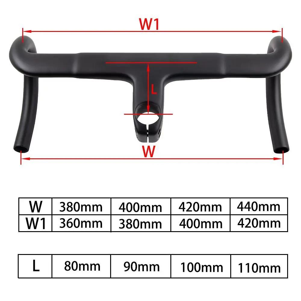 Le plus récent vélo de route de course aérodynamique mat UD guidon et tige en fibre de carbone intég