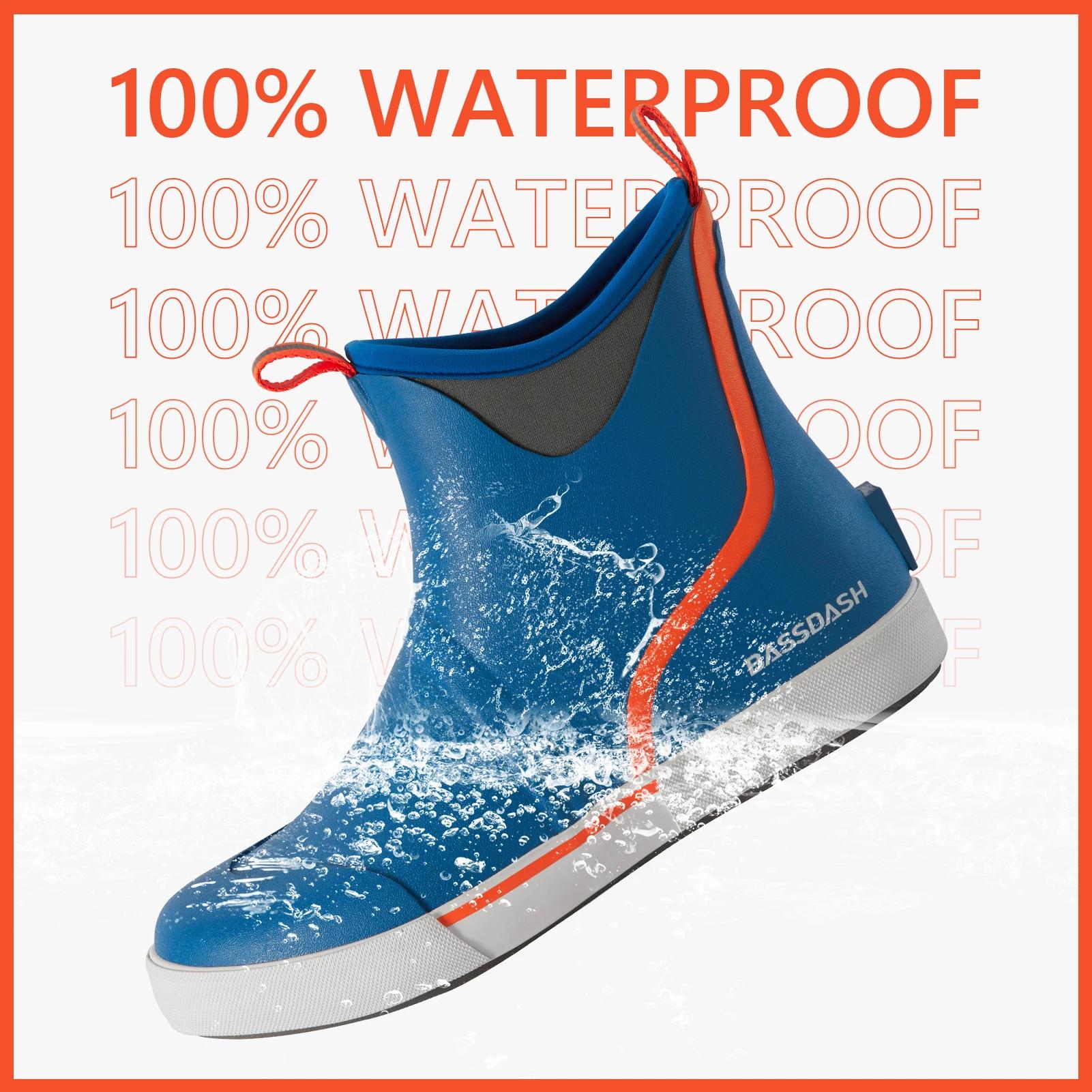 BASSDspatule-Bottes de pont imperméables pour homme, doublure respirante, caoutchouc néoprène anti-a