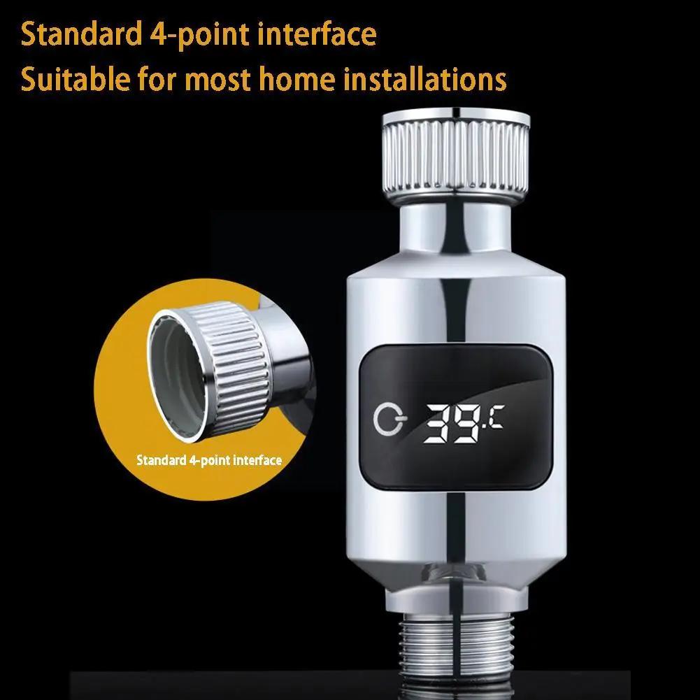 Pommeau de douche avec affichage LED de la température, moniteur de température d'eau électrique, co