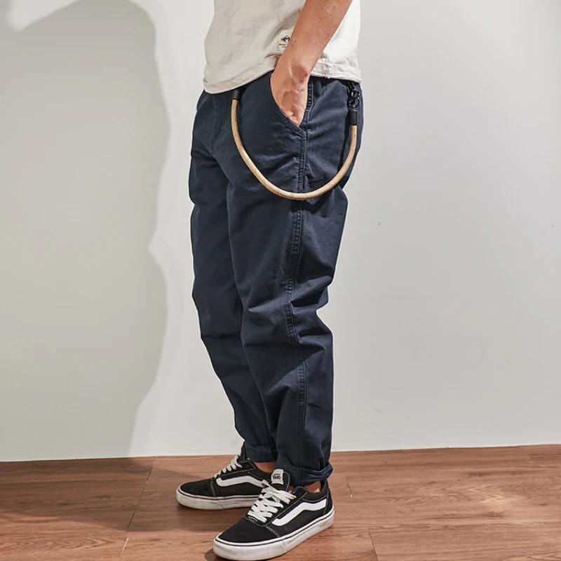 Salopette de Marque Japonaise Rétro pour Homme, Pantalon Droit, Ample, Décontracté, Pieds Coniques,