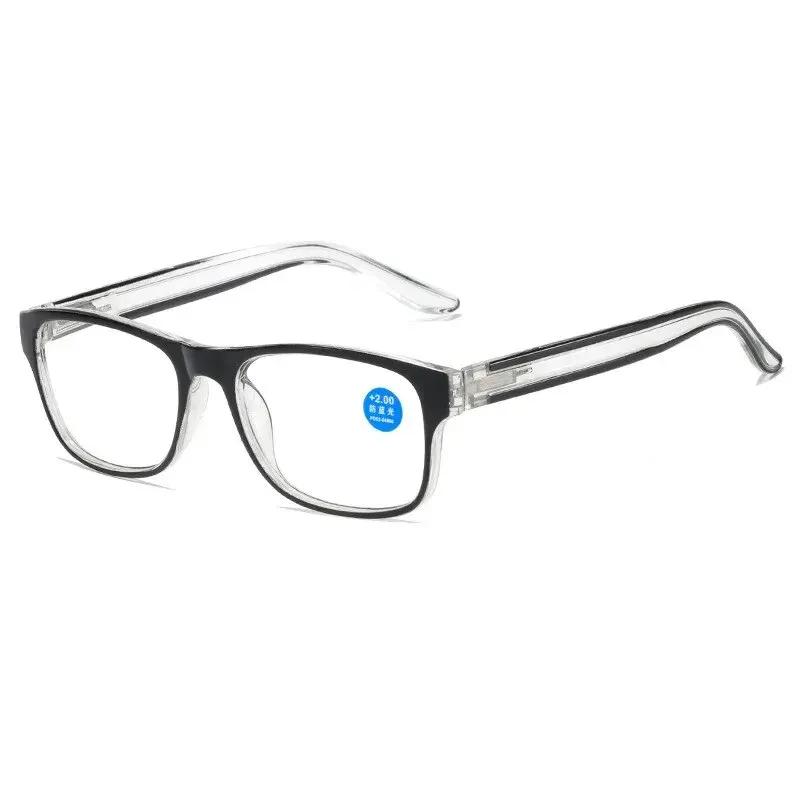 Lunettes de lecture Anti-lumière bleue pour femmes et hommes, verres carrés transparents pour ordina